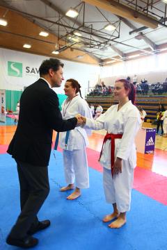 Naja Oberč, Nik Kajič in Ajla Ćurić za KK Mirna Peč do medalj na 1. pokalni karate tekmi